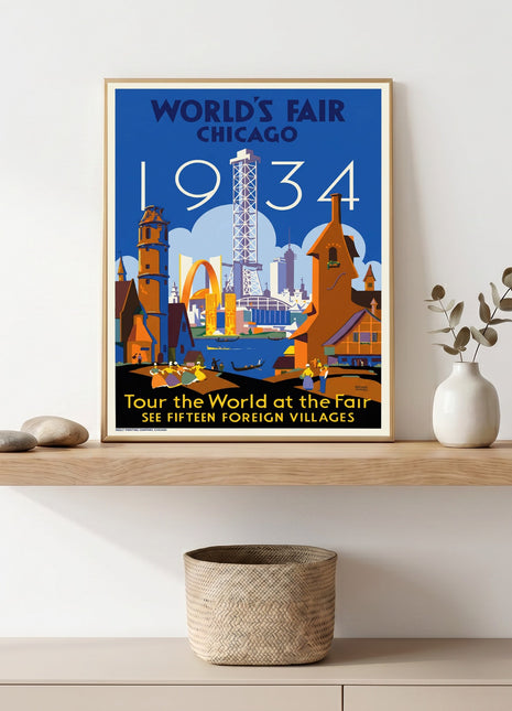 Chicago Century of Progress 1934 Unframed Poster – Weimer Pursell Art Deco World’s Fair Print
