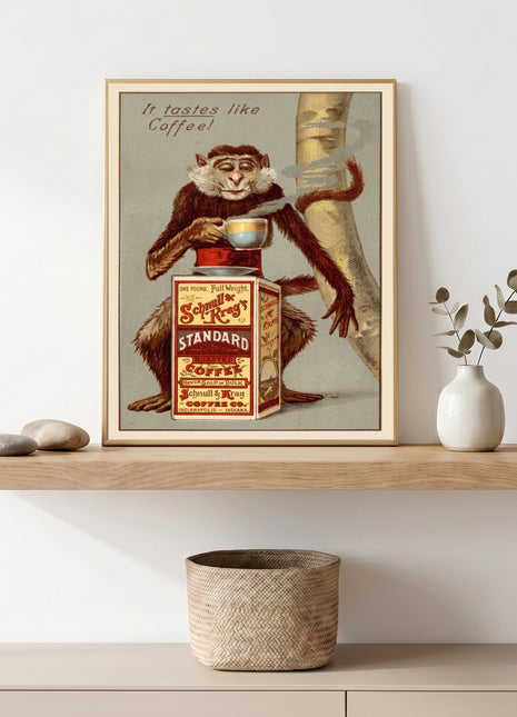 It taste like coffee! Schnull & Kreg's Standard Roasted Coffee Vintage Advertisement Unframed Poster