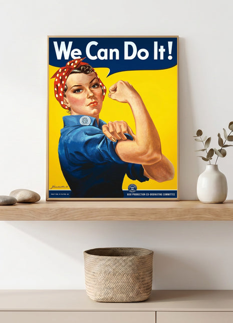 “We Can Do It!” Poster (1943) — WWII Propaganda Unframed Print by J. Howard Miller
