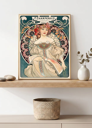 Alphonse Mucha, F. Champenois Unframed Advertisement Poster
