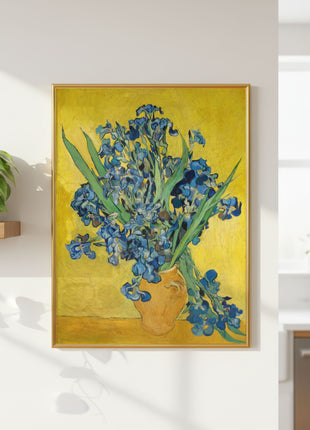 Irises by Vincent van Gogh – Vibrant Botanical Masterpiece, Expressive Floral Post-Impressionist Poster (1890), No Border. Unframed