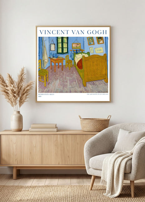 “Bedroom in Arles” (1889) – Vincent van Gogh Interior Scene Print, Post-Impressionist Wall Art. Unframed