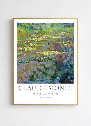 Claude Monet “Water Lilies” (1904) Art Print. Unframed