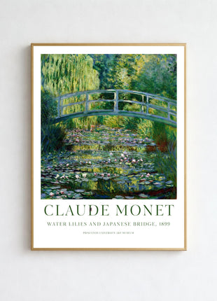 Claude Monet “Water Lilies and Japanese Bridge” (1899) Art Print. Unframed
