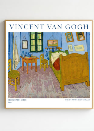 “Bedroom in Arles” (1889) – Vincent van Gogh Interior Scene Print, Post-Impressionist Wall Art. Unframed