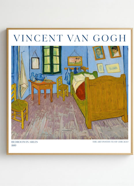 “Bedroom in Arles” (1889) – Vincent van Gogh Interior Scene Print, Post-Impressionist Wall Art. Unframed