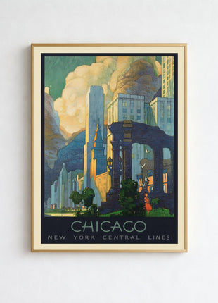 Leslie Ragan "Chicago" (1929) New York Central Lines Railway Unframed Poster