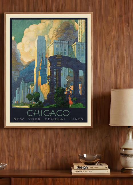 Leslie Ragan "Chicago" (1929) New York Central Lines Railway Unframed Poster