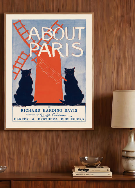 Edward Penfield "About Paris" (1895) Vintage Book Advertisement Unframed Poster
