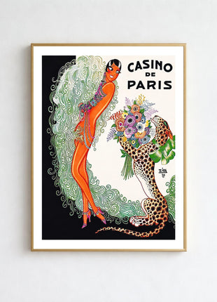 Louis Gaudin "Casino de Paris – Josephine Baker" (1930) Vintage Art Deco Unframed Poster