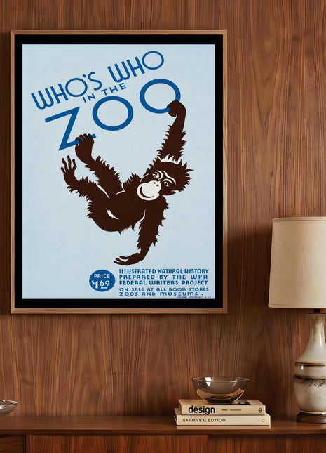 “Who’s Who in the Zoo” (1936) WPA Federal Writers' Project Natural History Unframed Poster