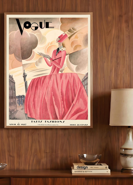 Vogue Cover — April 15, 1927 Vintage Unframed Poster
