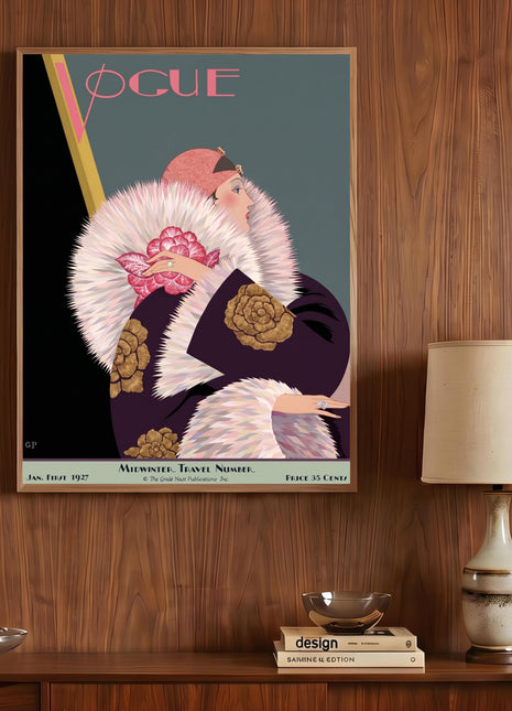 Vogue Cover — January 1, 1927 Vintage Unframed Poster