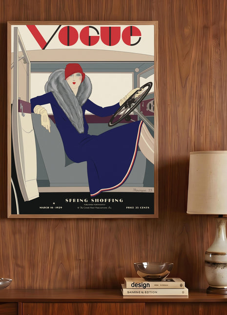 Vogue Cover — March 16, 1929 Vintage Unframed Poster