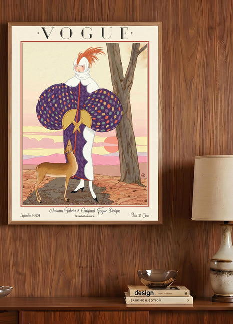 Vogue Cover — September 1, 1924 Vintage Unframed Poster