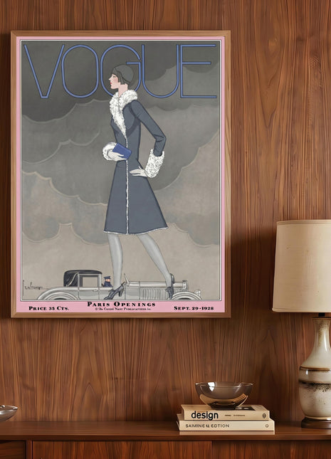 Vogue Cover — September 29, 1928 Vintage Unframed Poster