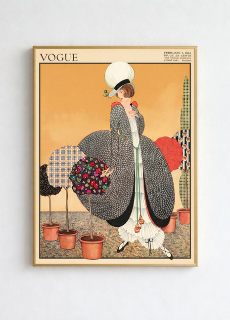 Vogue Cover — February 1, 1914 Vintage Unframed Poster