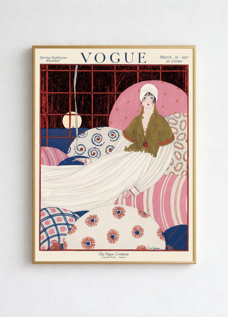 Vogue Cover — March 15, 1917 Vintage Unframed Poster