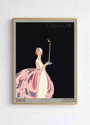 Vogue Cover — January 1, 1918 Vintage Unframed Poster