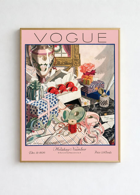 Vogue Cover — December 15, 1926 Vintage Unframed Poster