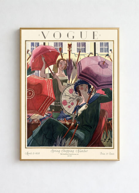 Vogue Cover — March 15, 1924 Vintage Unframed Poster