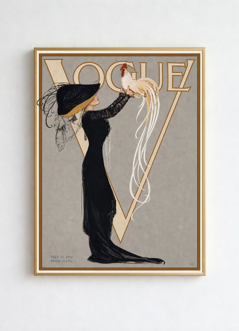 Vogue Cover — July 15, 1910 Vintage Unframed Poster