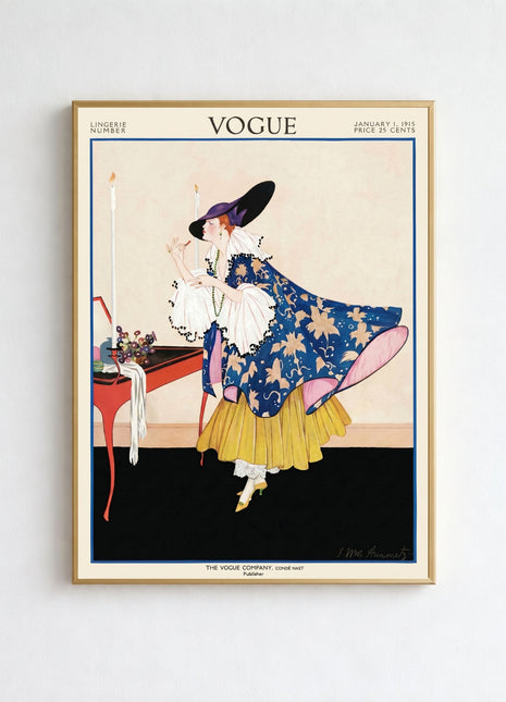 Vogue Cover — January 1, 1915 Vintage Unframed Poster