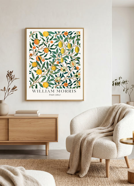 William Morris “Fruit" in White (1862). Arts & Crafts Unframed Poster