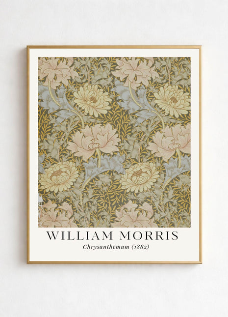 William Morris “Chrysanthemum" (1882) Arts & Crafts Unframed Poster