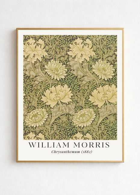 William Morris “Chrysanthemum” (1882) Arts & Crafts Unframed Poster