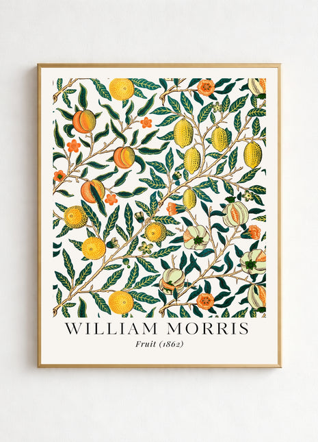 William Morris “Fruit" in White (1862). Arts & Crafts Unframed Poster