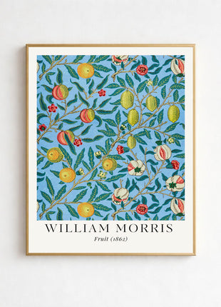 William Morris “Fruit" in Blue (1862). Arts & Crafts Unframed Poster