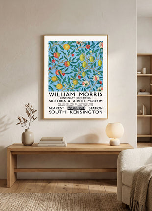William Morris “Fruit Pattern Blue” (1862) Unframed Exhibition Poster